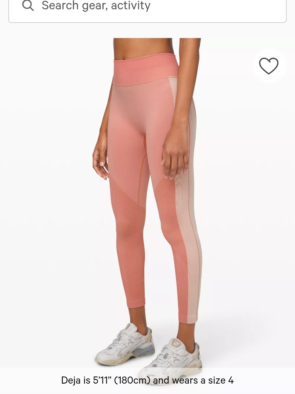 Lululemon Ebb to Train TightAbstract Designed for Training, peach pink 12